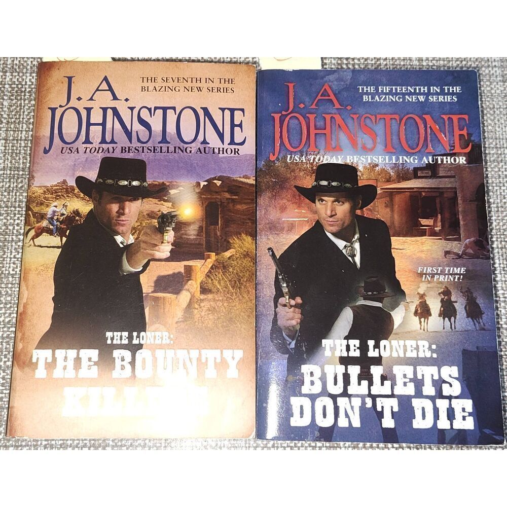 The Loner Series JA Johnstone paperback (lot of 2 in series) Cowboy Western Conr